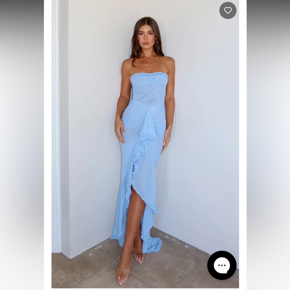 White Fox Boutique Dresses & Skirts - White fox Elegant Blue Strapless Dress